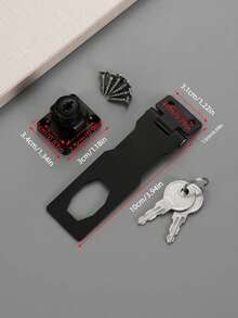 1 Set Stainless Steel 2-In-1 Lock With Lock Plate - Suitable For Desks, File Cabinets, Wardrobes, Etc. | 90 Degree Locking, Includes Keys - Ideal For Home, Office And Hotel Security Protection - Multicolor - View 15
