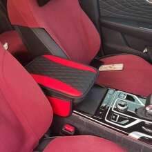 1pc Patchwork Leather Center Console Covers For Cars,Upgraded Arm Rest Cover For Car With Side Storage Pocket For Car Seat Organizer,Middle Console Cover Stylish Car Decoration Fit For Most Cars, Vehicles, SUVs - Style a - View 4