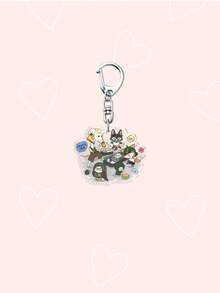 1个COR-TIS啦啦队亚克力钥匙扣，JAMES赵彦成璇周边包包挂件钥匙扣，Corti钥匙扣，CORTI Kpop钥匙扣，适用于KPOP组合周边收藏品，配件，耐用钥匙扣，适用于钥匙、包包、背包 - 彩色 - 查看 5