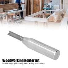 3-Blade Router Bit 1/2in Woodworking Rough Milling Cutter Carbon Steel Slotting KnifeT301 - Plateado - Ver 2