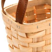 Small Wicker Basket With Handle, Woodchip Baskets For Gifts Empty, Rustic Style Basket Flower Baskets For Wedding Home Party Decor Easter Gift Packing - Default - View 3