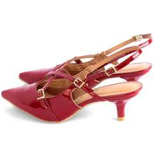 Vizzano Women's Slingback Pump With Low Heel And Buckles 1122.885 - 櫻桃清漆 - 查看 4