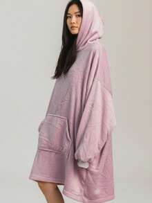 Maxi Sudadera de Felpa, Sudadera Afelpada Unitalla, Con Colores diferentes - Lila Púrpura - Ver 7