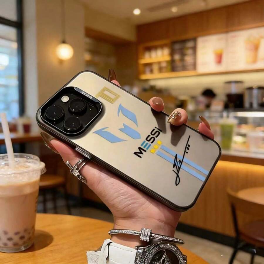 17 Pro Phone Case With Football Superstar Logo, Compatible With 17, 16e, 16, 15, 14, 13, 12, 11, Mini, Pro, Max, Air X, XR, XSMAX, 8, 7 Plus. Shockproof Frosted Back Cover, Everyday Use Phone Case, Shockproof Protective Case, Durable Material, Lightweight Protective Case, Thin And Light Protective Case, User Phone Case.
