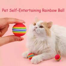 10/20pcs Cat Self-Playing Colorful Balls, Suitable For Cats To Exercise, Relieve Boredom, Grind Teeth And Clean Teeth, Made Of Durable And Materials, Interactive For Owners And Pets - Multicolor - View 5