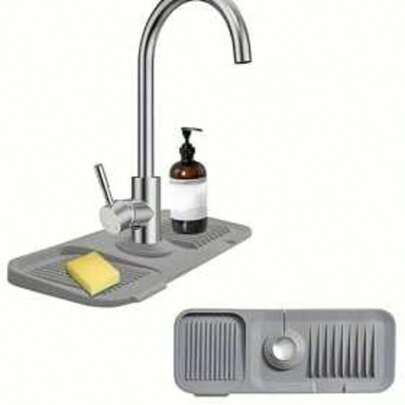 1pc Faucet Drip Mat - Dish Soap Sponge Holder Tray - Kitchen Sink Accessories Small Tool Bathroom Countertop Drying Mat Anti-Splash Board