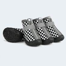 4pcs Set, Random Pattern, Waterproof Breathable Pet Dog Shoes, Anti-Slip Protective Outdoor Foot Covers For Teddy, Poodle And Other Small Dogs, All Seasons