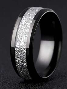 男士霜纹不锈钢戒指，树枝纹理，时尚朋克街头风配饰，哥特派对装饰，男士日常穿搭点缀，圣诞节，新年，情人节节日礼物 - 戒指 - 查看 11