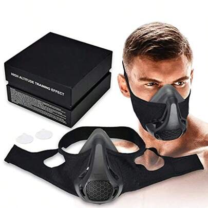 High Altitude Mask Training Sport Mask Men To Improve Lung Capacity Elevation Fitness Mask To Upgrade Endurance For All Sport: Running Cardio Cycling Gym HIIT 24 Level Breathing Resistance