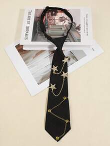 1pc Unisex Star Pattern Necktie, Versatile For Casual, Party, And Daily Wear - Star Style - View 5