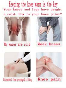 1 Pair Bestselling Unisex Winter Knee Pads, Joint Injury Knee Sleeves, And New Model Knee Pads To Keep Elderly Warm Legs And Joints - Black - View 2