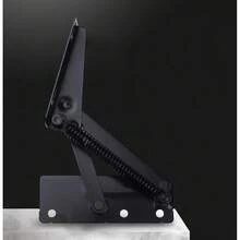 80 Degree Foldable Lifting Bracket With Black Spring Hinge - Bench Seat Hinge, Elevator Top Hinge, Workbench Hinge - Other (Shelf Brackets And Stands) - Black - View 12