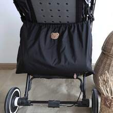 A Waterproof Bear-Themed Stroller Storage Bag For Convenient Outings - Black - View 6