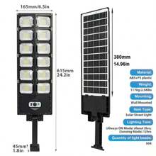 商用 1000000LM LED 户外黄昏至黎明太阳能路灯道路区域灯，适用于小路、庭院、露台的户外花园照明 - New - 查看 12