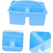 Organizador De Aula con Compartimentos Portátil para Material De Arte y Oficina - celeste - Ver 8