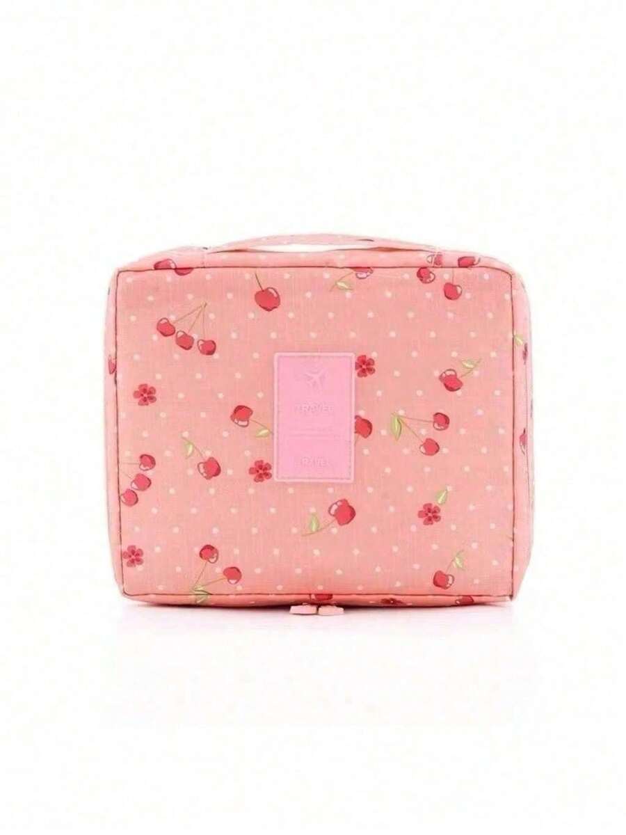 Toiletry Bag Organizer Travel Suitcase Makeup Object Feminine Bag With Divider - Rusty Rose - View 1