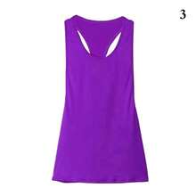Camiseta deportiva sin mangas para mujer, Top deportivo para Fitness, camiseta en forma de T de secado rápido, Top ajustado sin mangas para correr, abrigo - Negro - Ver 5