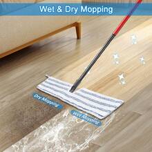 Replacement Microfiber Mop Pads Compatible With O-Cedar Flat Mop - Green and White - View 4