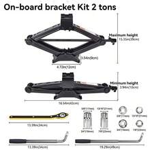 Scissor Jack, Car Jack Kit, 2 Ton (4409 Lbs) Tire Jack Tool Kit, Universal Car Emergency Kit With Lug Wrench, Tire Changing Kit For Car SUV - Multicolor - View 9