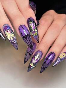 Beautizon Nailartlab 1pc Thorn Rose Nail Art Mold, Dark Gothic Style, New High Transparency Nail Mold - Multicolor - View 6