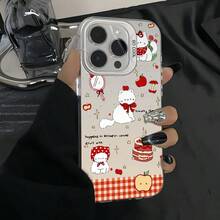 Funda de TPU para teléfono con un panel trasero láser en color, con diseño navideño de un lindo gatito blanco, compatible con Phone 17, 16 ProMax/16/16 Pro/16 Plus, 15/15 Pro/15 ProMax, 12, 13/14 ProMax, XS/XR, 11 Pro/11 ProMax, 12 Pro/12 ProMax, 13 Pro/13 ProMax, 7 8Plus, 14 Pro/14 ProMax/14 Plus, a prueba de caídas, anti-amarillo, suave, resistente al agua, antichoque y a rayones - Plateado - Ver 1