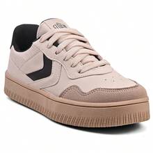 Tênis Feminino Casual Plataforma Confortável Estilo Urbano Moderno e Versátil EDN2100 - Bege - Visão 6