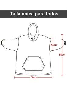 Maxi Sudadera de Felpa, Sudadera Afelpada Unitalla, Con Colores diferentes - Morado Violeta - Ver 2