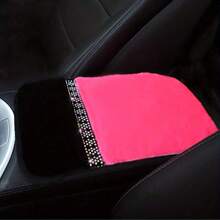 汽车冬季毛绒人造钻石中央扶手箱 - 彩色 - 查看 10