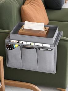 Sofa Armrest Storage Bag With Cup Holder Tray, Minimalist Sofa Organizer Bag, Multi-Pocket Design, Multi-Functional Hanging Storage Bag, Sofa Armrest Storage Bag, Foldable TV Remote Control Storage Bag, Armchair Storage Bag, Non-Slip Chair Side Storage Bag, Suitable For Recliner, Sofa, Armchair, Bedside And Office, Essential Home Accessory