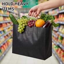 Tomnk 110/60pcs Brown/Black 16x6x12 Inch Kraft Paper Bags With Handles, Shopping Bags In Bulk For Boutiques, Small Business, Retail Stores, Gifts, Wedding Supplies, For Mother's Day - 彩色 - 查看 11