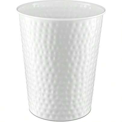 Monarch Abode - cubeta de Basura de Metal Martillado a Mano para el hogar Oficina recámara Cesta de Basura Decorativa Moderno cubeta de Basura de baño Duradero y Decorativo cubeta de Basura de