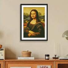 Cross Stitch DIY Kit - Mona Lisa Classic Painting, 11CT Middle Grid 3-Strand Floss, 36*48cm, Girl With Pearl Earring 14CT, Beginner Friendly Home Decor, Includes Needles And Instructions - Multicolor - View 5