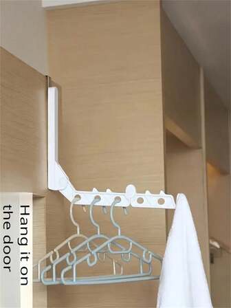 1 st hopfällbar torkställning för kläder, bärbar hängande klädställning med krok, lämplig för garderob, balkong, badrum, hem och resor