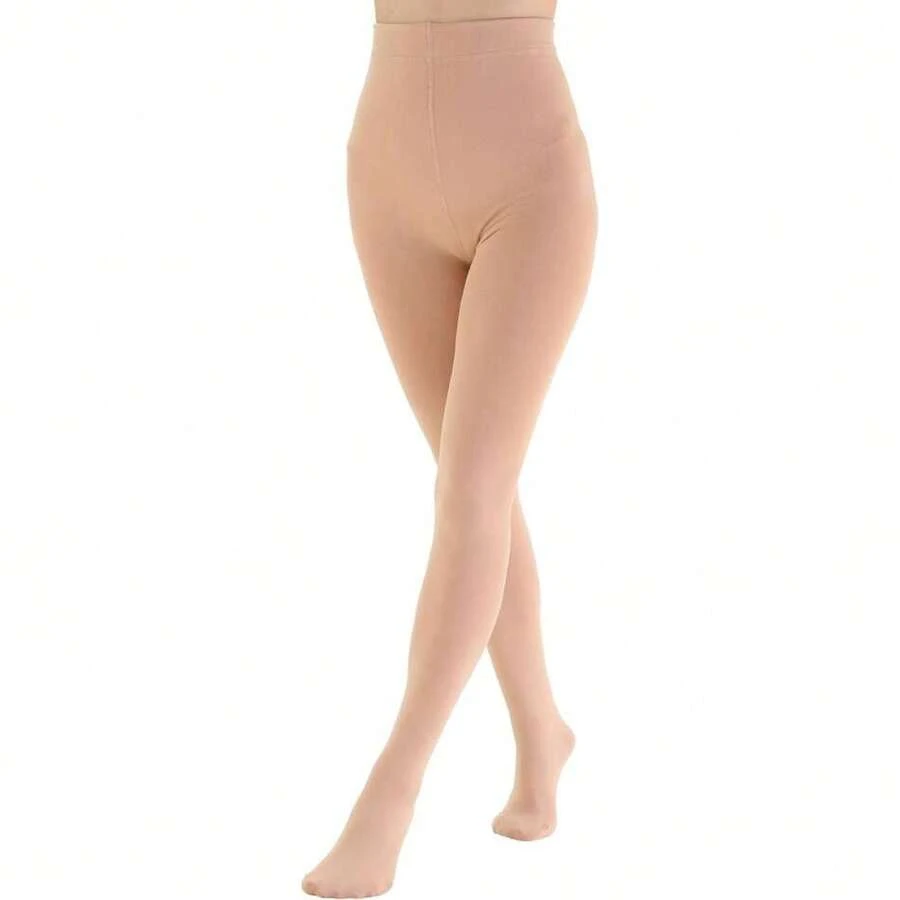 Women's Opaque Fleece Lined Tights, Thermal Tights,36895122 - 藕粉色 - 查看 1