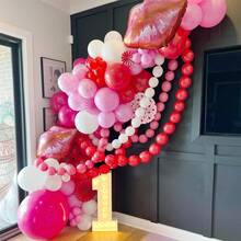 30个/套 10英寸（25.4厘米）哑光红、哑光深粉和白色气球套装，适用于情人节、婚礼、生日、开业典礼、家居装饰、气球布置、气球派对、摄影道具、拍照背景、静物装饰 - 粉色 - 查看 4