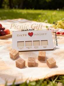 1 Set Couples Funny Wooden Dice Set, Includes Storage Bag, Interactive Dice, Suitable As Gift For Birthday, Holiday Party, Anniversary, Wedding Anniversary, Valentine's Day