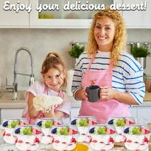 50 Pack 12 Oz Disposable Plastic Cups Set With Dome Lids And Spoons Ideal For Desserts Snacks Cake Fruit Cold Drinks Milkshake Pudding Salad Serv - 1 - 查看 7