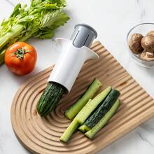 1pc Cucumber/Carrot/Zucchini Slicer, Multi-Functional Vegetable & Fruit Julienne Cutter Tool - Multicolor - View 6