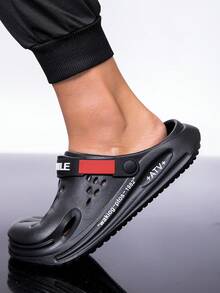 2026 New Hollow Hole Sandals, Men's Summer Non-Slip Closed Toe Slippers, EVA Thick Soft Lightweight Beach Slides, Couples Unisex - Black - View 6