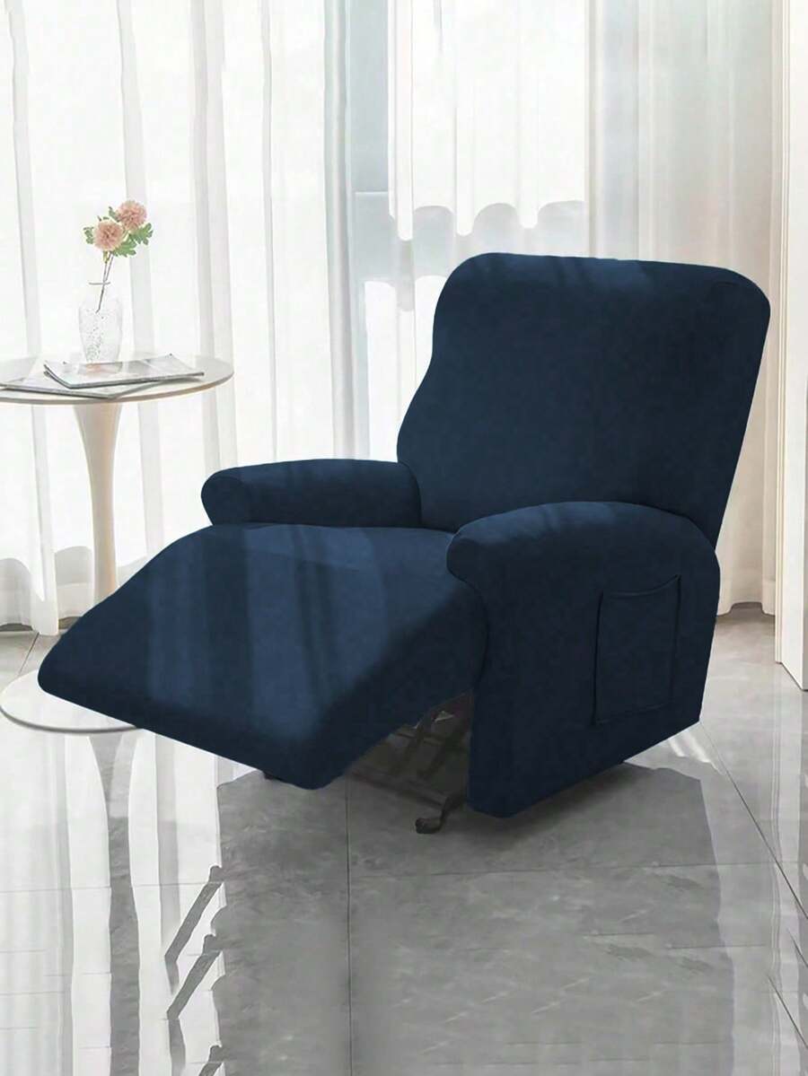 1PC, 2pcs, 3pcs, Household Items, Milk Thread, Thickened And Elastic, Waterproof And Dustproof, Wear-Resistant And Stain-Resistant Cat PAWS, Sofa Covers, Anti-Slip Sofa Covers, American Style, Suitable For Various Places Such As Living Rooms And Bedrooms - Royal Blue - View 1