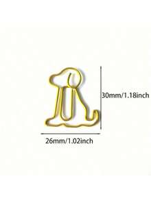 20pcs Colorful Animal Shaped Paper Clips, Random Mix Of Cute Dog Designs, Creative Fun Binder Clips