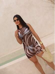 Short Tulle Beach Vacation - Đen/Trắng - Xem 6