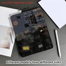 Night View City Scenery Design Foldable Protective Case - Lightweight Compatible With 10. 9/ 10. 2inch , Air 5th/4th Gen, Pro 11 2022, 7th/8th Gen, Air 2/Air, M3/A16 2025 - Suitable For Work, Travel, And Daily Use. Christmas Accessories. Beautiful/Galaxy Tablet. Cute Tablet - 混合顏色 - 查看 6