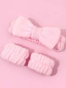 20PCS Macaron/Pink Makeup Beauty Tool Set - Travel Essential Cosmetic Kit With Cleansing Tool, Headband, Beauty Sponges & Puff Pads - Perfect Gift For Girlfriend - Multicolor - View 3