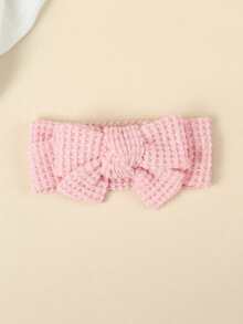 3条/包 婴儿双层蝴蝶结发带，超柔软弹力囟门保护发带，四季皆宜