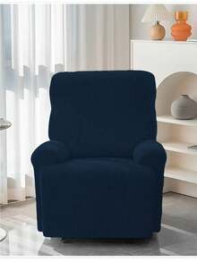 1PC, 2pcs, 3pcs, Household Items, Milk Thread, Thickened And Elastic, Waterproof And Dustproof, Wear-Resistant And Stain-Resistant Cat PAWS, Sofa Covers, Anti-Slip Sofa Covers, American Style, Suitable For Various Places Such As Living Rooms And Bedrooms - Royal Blue - View 3