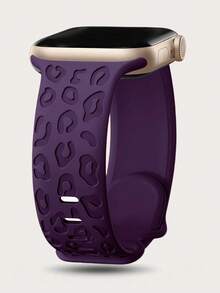 Leopard Engraved Bands Compatible With Apple Watch Band 41mm 40mm 38mm 42mm 44mm 45mm 46mm 49mm Girl, Soft Silicone Cheetah Designer Embossed Sport Strap Compatible With IWatch Series 11 10 9 8 7 6 5 4 3 2 1 Ultra - Multicolor - View 26