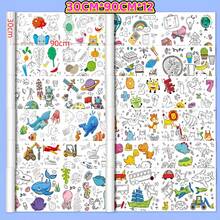 50% خصم، ننتظر مراجعات جيدة!!! شراء إلزامي للأمهات! كل طفل يحتاج إلى هذه الورق الفني للرسم!! 1] يطلق الطفل الحيوية، ورق تلوين بمستوى الفنان، لا غنى عنه للأمهات، رسم هادئ للطفل، أساسي لإبداع الأبوين والطفل، لفة رسم بعرض 30 سم، تغليف محكم 3/6/12 شهر، أحجام أخرى في تغليف OPP - متعدد الألوان - مشاهدة 32