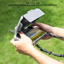 Capucha Solar de Control Remoto con Drones con 2 Paneles giratorios Protector de Sunshade Ajustable para Mini 4 Pro Air 3 Drones Material de PC Duradero Ligero-0002 - como en la foto - Ver 7