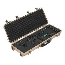Waffenkoffer mit Hartschale für Langwaffen, abschließbarer Gewehrkoffer mit vorgeschnittenen Schaumstoffen, Langwaffenkoffer Waffenaufbewahrung rollbar IP67 wasserfest, 1089x392x155 mm Khaki - 40 * 12,7 * 5,4 Zoll, Khaki - Übersicht 8